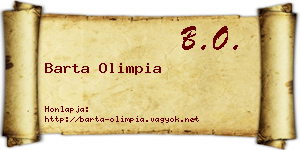 Barta Olimpia névjegykártya